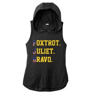 FJB Foxtrout Juliet Bravo USA Pro American America Ladies PosiCharge Tri-Blend Wicking Draft Hoodie Tank