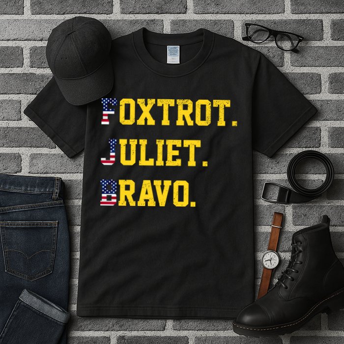 FJB Foxtrout Juliet Bravo USA Pro American America Tall T-Shirt
