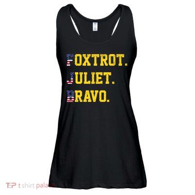 FJB Foxtrout Juliet Bravo USA Pro American America Ladies Essential Flowy Tank
