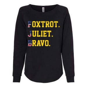 FJB Foxtrout Juliet Bravo USA Pro American America Womens California Wash Sweatshirt