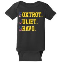 FJB Foxtrout Juliet Bravo USA Pro American America Baby Bodysuit