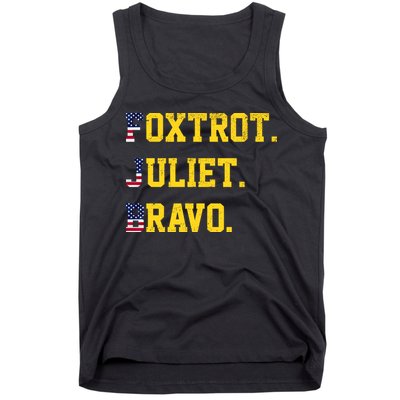 FJB Foxtrout Juliet Bravo USA Pro American America Tank Top