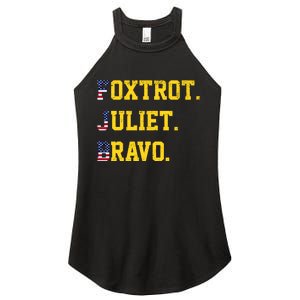 FJB Foxtrout Juliet Bravo USA Pro American America Women's Perfect Tri Rocker Tank