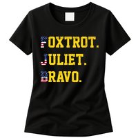 FJB Foxtrout Juliet Bravo USA Pro American America Womens T-Shirt