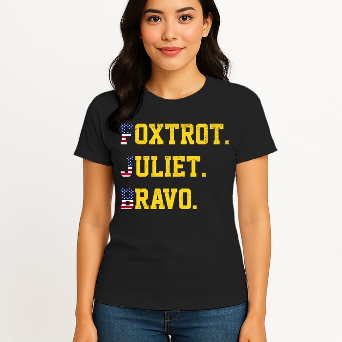 FJB Foxtrout Juliet Bravo USA Pro American America Womens T-Shirt