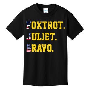 FJB Foxtrout Juliet Bravo USA Pro American America Kids T-Shirt