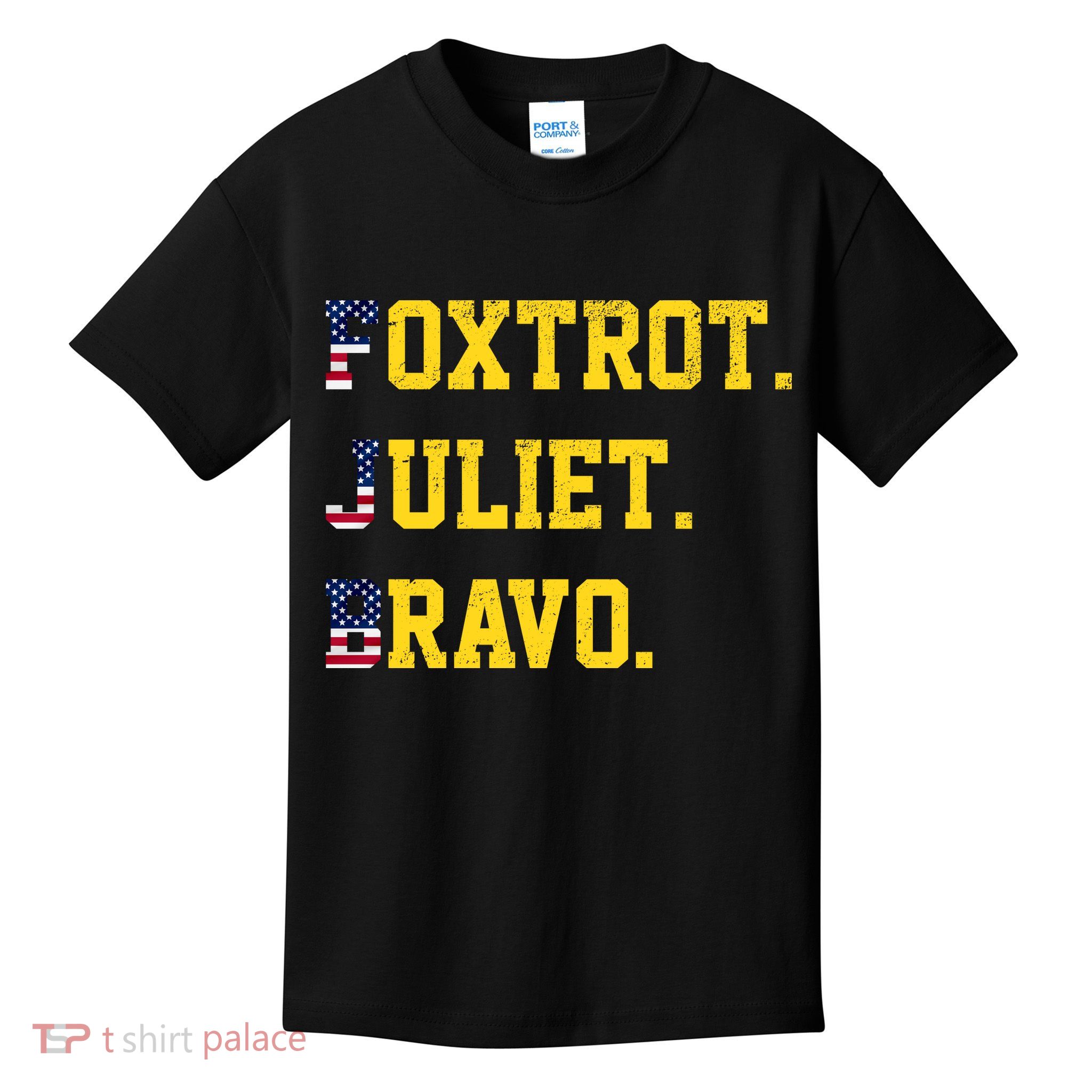 FJB Foxtrout Juliet Bravo USA Pro American America Kids T-Shirt