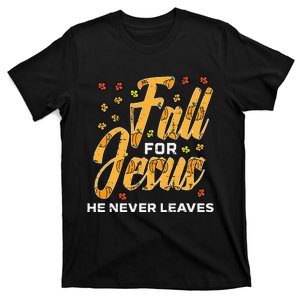 Fall For Jesus Thanksgiving Autumn Christian Kids T-Shirt