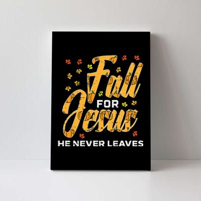 Fall For Jesus Thanksgiving Autumn Christian Kids Canvas