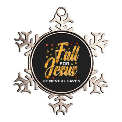 Fall For Jesus Thanksgiving Autumn Christian Kids Metallic Star Ornament