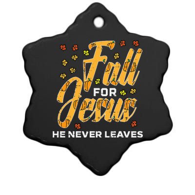 Fall For Jesus Thanksgiving Autumn Christian Kids Ceramic Star Ornament