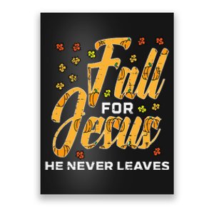 Fall For Jesus Thanksgiving Autumn Christian Kids Poster