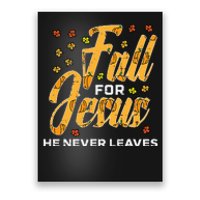 Fall For Jesus Thanksgiving Autumn Christian Kids Poster