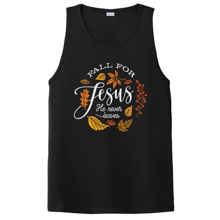 Fall For Jesus He Never Leaves PosiCharge Competitor Tank