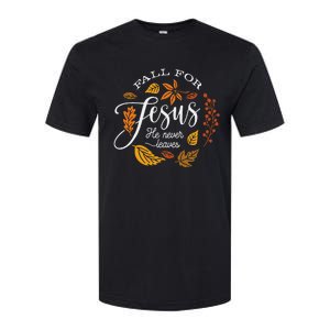 Fall For Jesus He Never Leaves Softstyle CVC T-Shirt