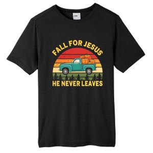 Fall For Jesus Autumn Pumpkin Faith Christian Gift Tall Fusion ChromaSoft Performance T-Shirt