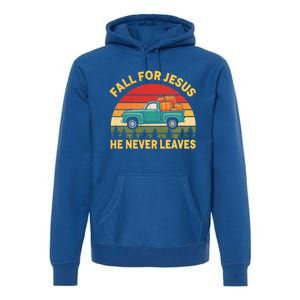 Fall For Jesus Autumn Pumpkin Faith Christian Gift Premium Hoodie