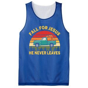 Fall For Jesus Autumn Pumpkin Faith Christian Gift Mesh Reversible Basketball Jersey Tank