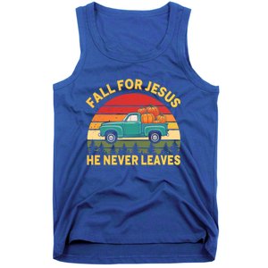 Fall For Jesus Autumn Pumpkin Faith Christian Gift Tank Top