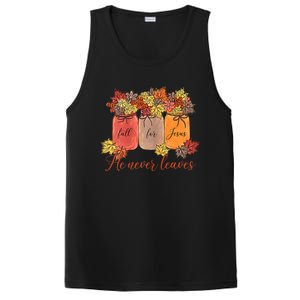 Fall For Jesus He Never Leaves Christian Lover Thanksgiving Gift PosiCharge Competitor Tank