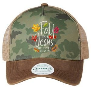 Fall For Jesus He Never Leaves Jesus Funny Gift Legacy Tie Dye Trucker Hat