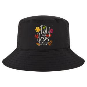 Fall For Jesus He Never Leaves Jesus Funny Gift Cool Comfort Performance Bucket Hat