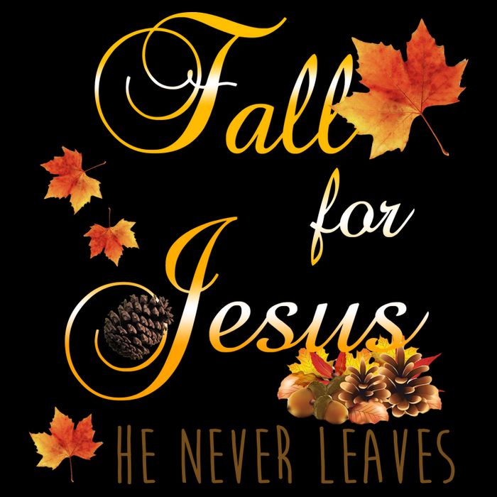 Fall For Jesus He Never Leaves Christian Autumn Season Sustainable Bucket Hat