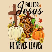 Fall For Jesus He Never Leaves Christian Autumn Thanksgiving  Drawstring Bag