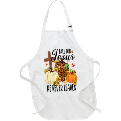 Fall For Jesus He Never Leaves Christian Autumn Thanksgiving  Apron