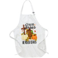 Fall For Jesus He Never Leaves Christian Autumn Thanksgiving  Apron