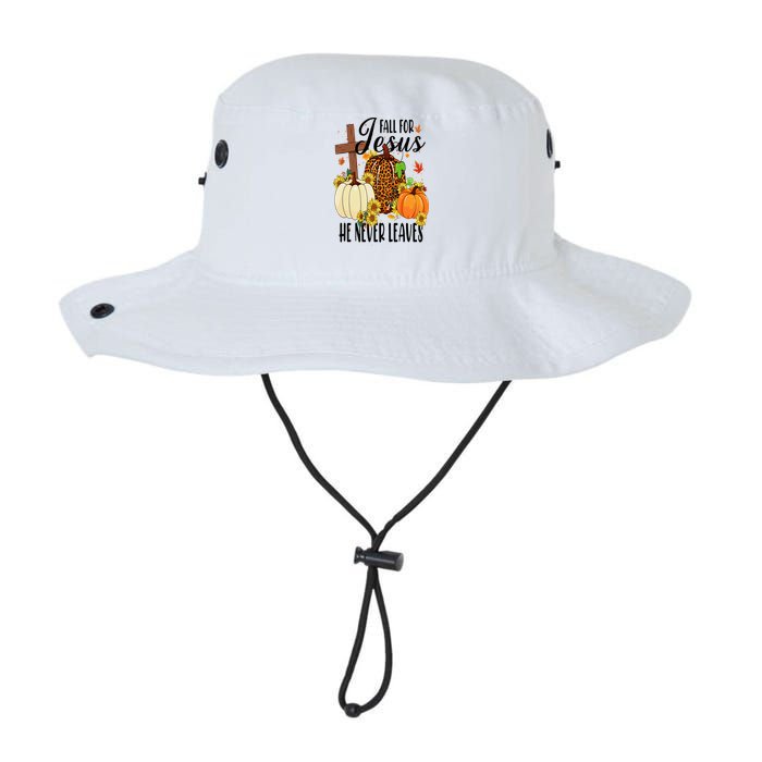Fall For Jesus He Never Leaves Christian Autumn Thanksgiving  Bucket Hat