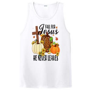 Fall For Jesus He Never Leaves Christian Autumn Thanksgiving  PosiCharge Competitor Tank