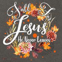 Fall For Jesus He Never Leaves Cute Fall Thanksgiving Cotton Canvas Backpack