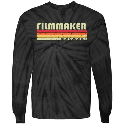 Filmmaker Funny Job Title Profession Birthday Worker Idea Tie-Dye Long Sleeve Shirt