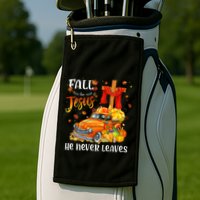 Fall For Jesus He Never Leaves Cross Jesus Christian Lover Golf Towel