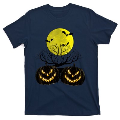 Fanged Fire Jack O Lantern Pumpkin Halloween Premium T-Shirt