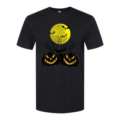 Fanged Fire Jack O Lantern Pumpkin Halloween Premium Softstyle CVC T-Shirt