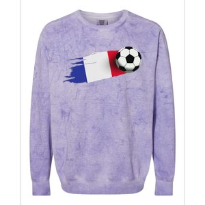 France Flag Jersey French Soccer Team French Colorblast Crewneck Sweatshirt