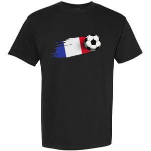 France Flag Jersey French Soccer Team French Garment-Dyed Heavyweight T-Shirt