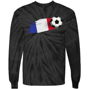 France Flag Jersey French Soccer Team French Tie-Dye Long Sleeve Shirt