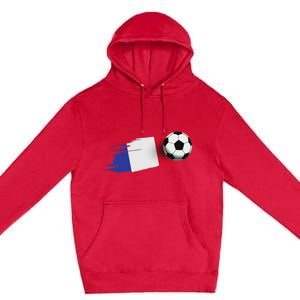 France Flag Jersey French Soccer Team French Premium Pullover Hoodie