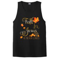 Fall For Jesus He Never Leaves Autumn Christian Prayers Cool PosiCharge Competitor Tank