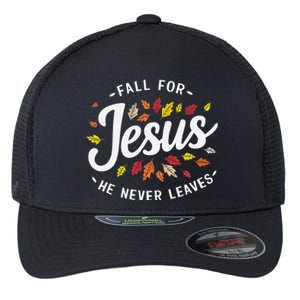 Fall For Jesus Autumn Leaves Faith Religious Flexfit Unipanel Trucker Cap