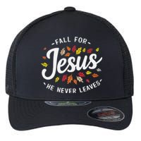 Fall For Jesus Autumn Leaves Faith Religious Flexfit Unipanel Trucker Cap