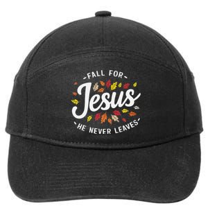 Fall For Jesus Autumn Leaves Faith Religious 7-Panel Snapback Hat