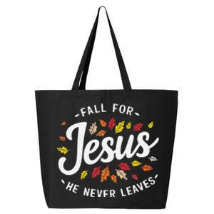 Fall For Jesus Autumn Leaves Faith Religious 25L Jumbo Tote