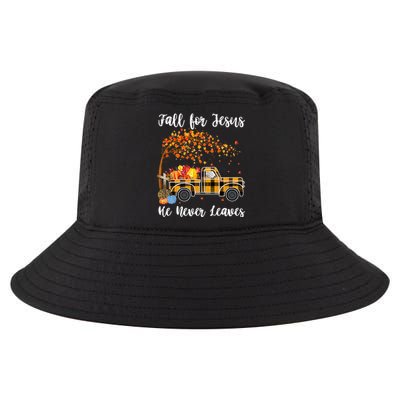 Fall For Jesus He Never Leaves Autumn Thanksgiving Cool Comfort Performance Bucket Hat