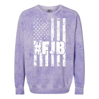 FJB F Joe Biden Vintage American Flag Colorblast Crewneck Sweatshirt