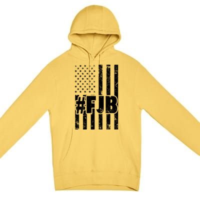 FJB F Joe Biden Vintage American Flag Premium Pullover Hoodie