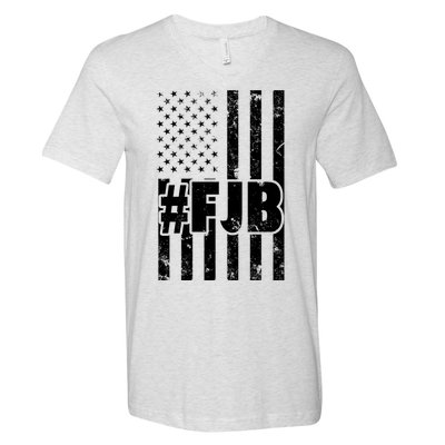 FJB F Joe Biden Vintage American Flag V-Neck T-Shirt